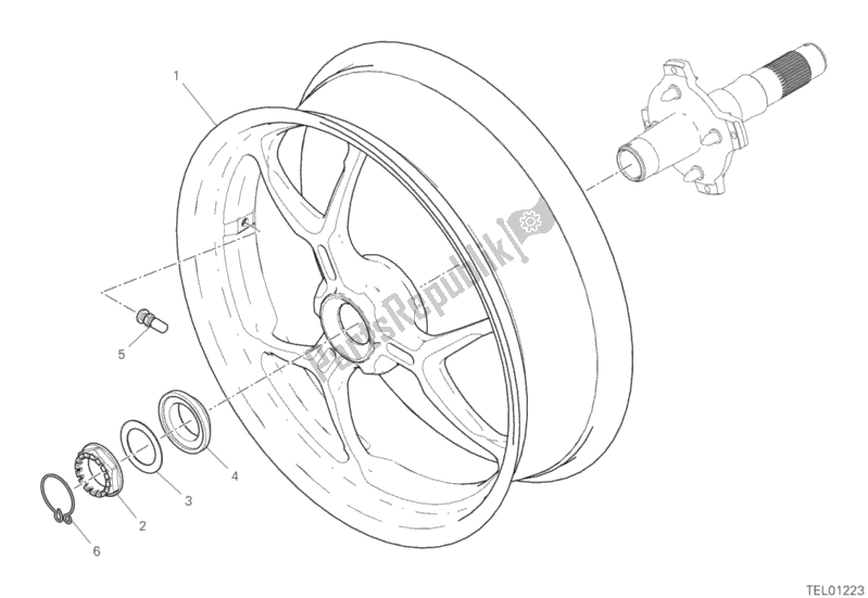 Todas as partes de Roda Traseira do Ducati Hypermotard 950 USA 2020